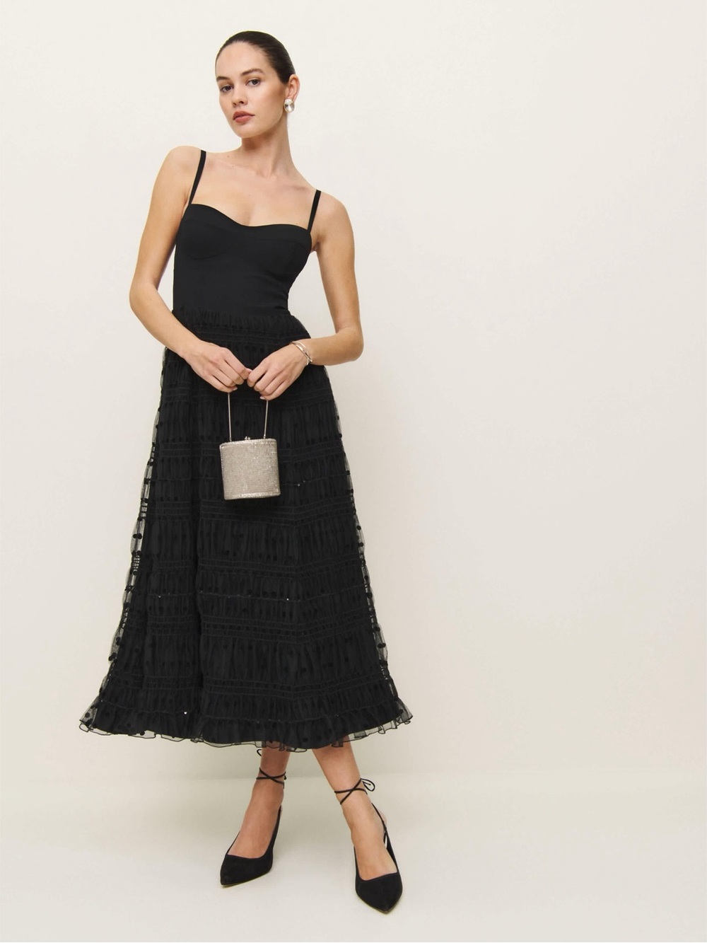 Reformation Esmarie Dress in Black
